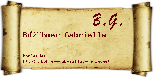 Böhmer Gabriella névjegykártya