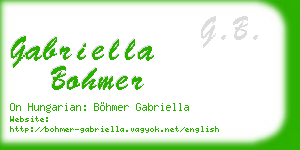 gabriella bohmer business card